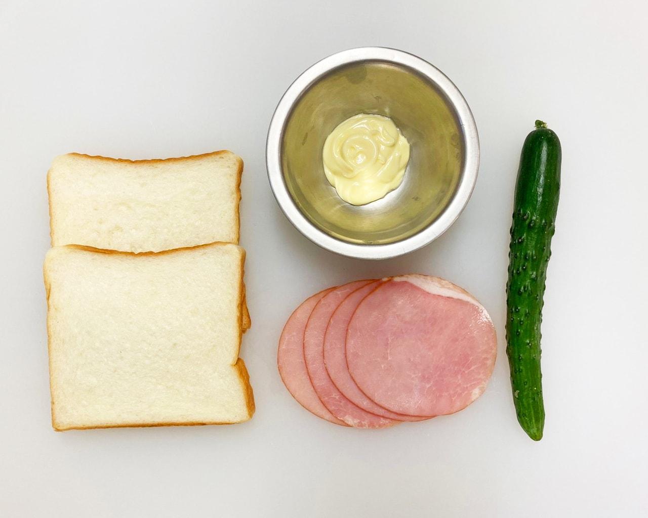 The食パンのサンドイッチ ハム きゅうり 株式会社シベール